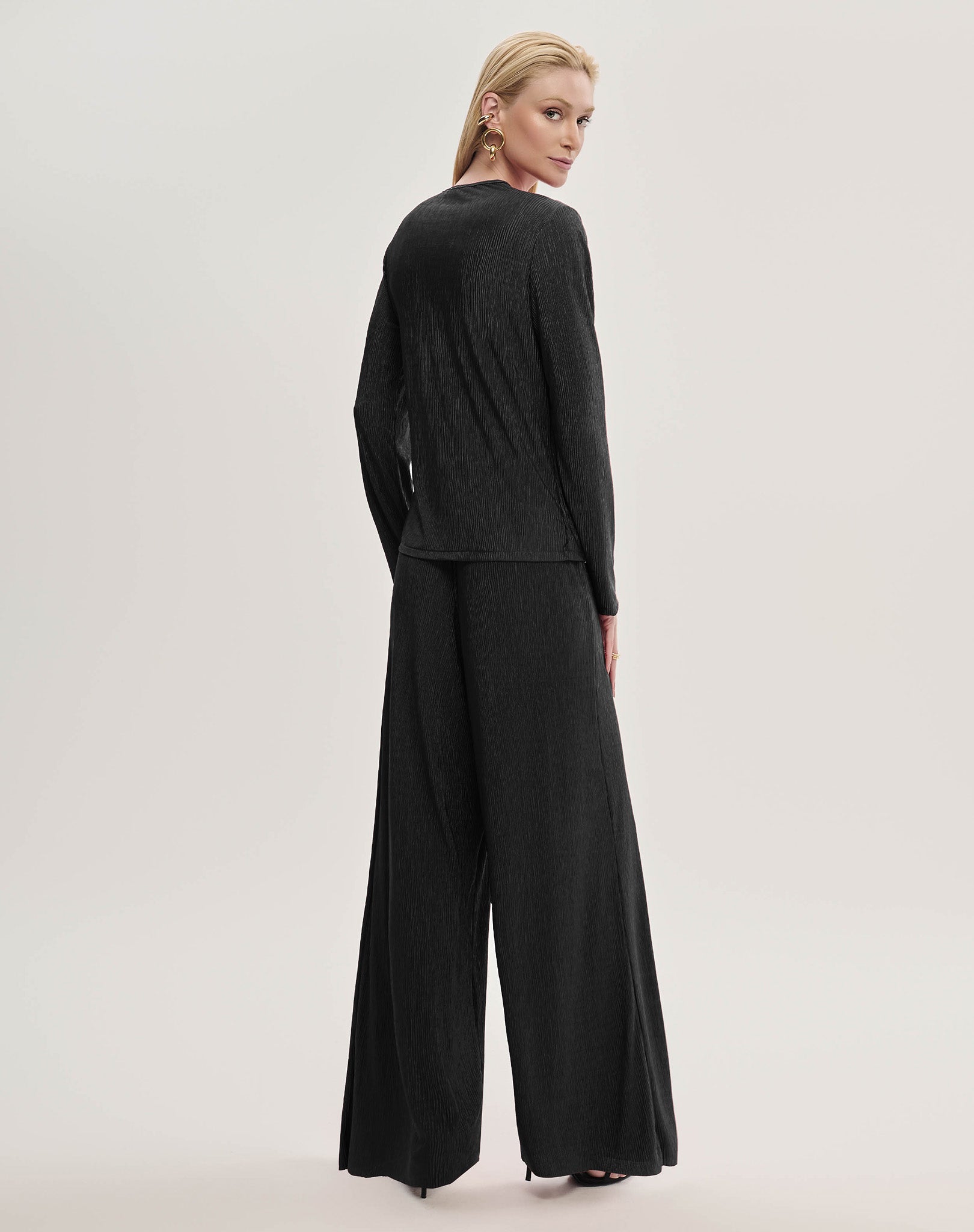 Calça Malha Plissada