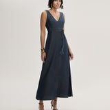 Vestido Longo Jeans com Cinto