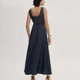 Vestido Longo Jeans com Cinto