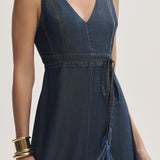 Vestido Longo Jeans com Cinto