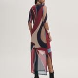 VESTIDO ESTAMPADO EM TULE