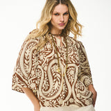 Bata Ampla com Estampa Cashmere