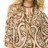 Bata Ampla com Estampa Cashmere
