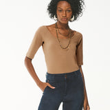 Blusa Canelada Manga 3/4 Essencial