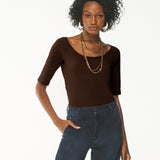 Blusa Canelada Manga 3/4 Essencial