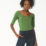 Blusa Canelada Manga 3/4 Essencial