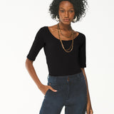 Blusa Canelada Manga 3/4 Essencial