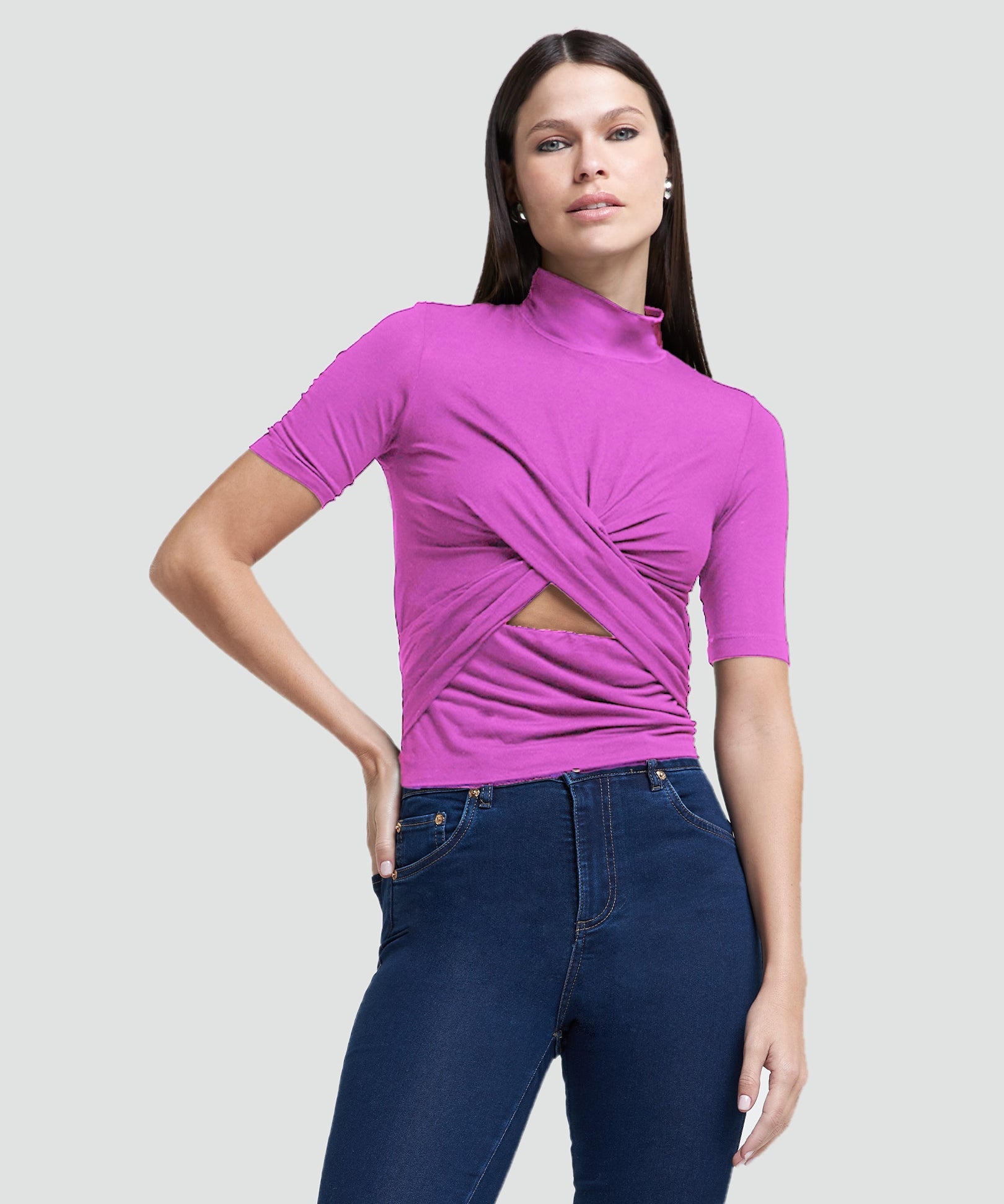 Blusa com Recorte Transpassado