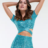 Top Paetês Transpassado