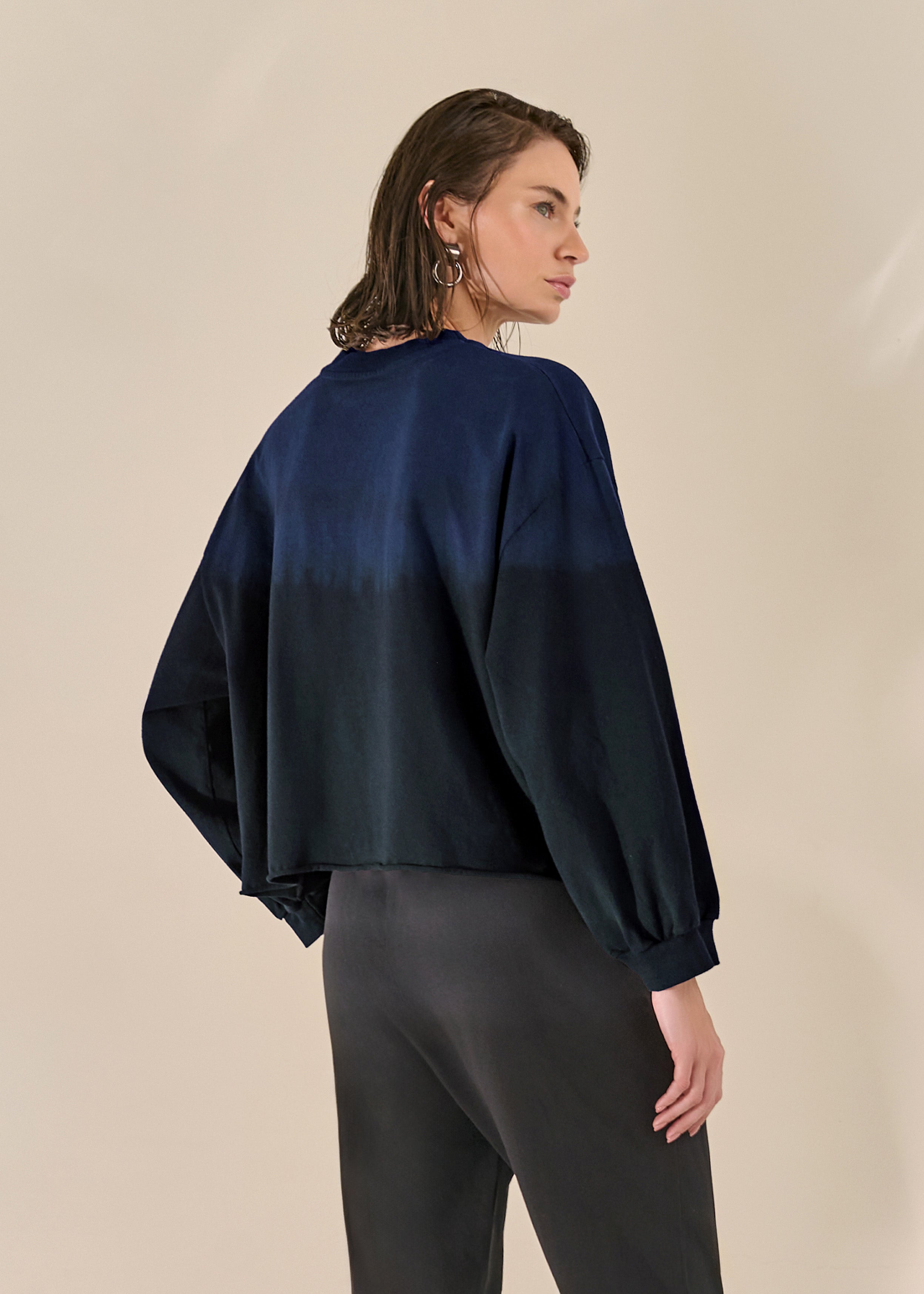 Blusa Cropped Malha Moletinho Marrom