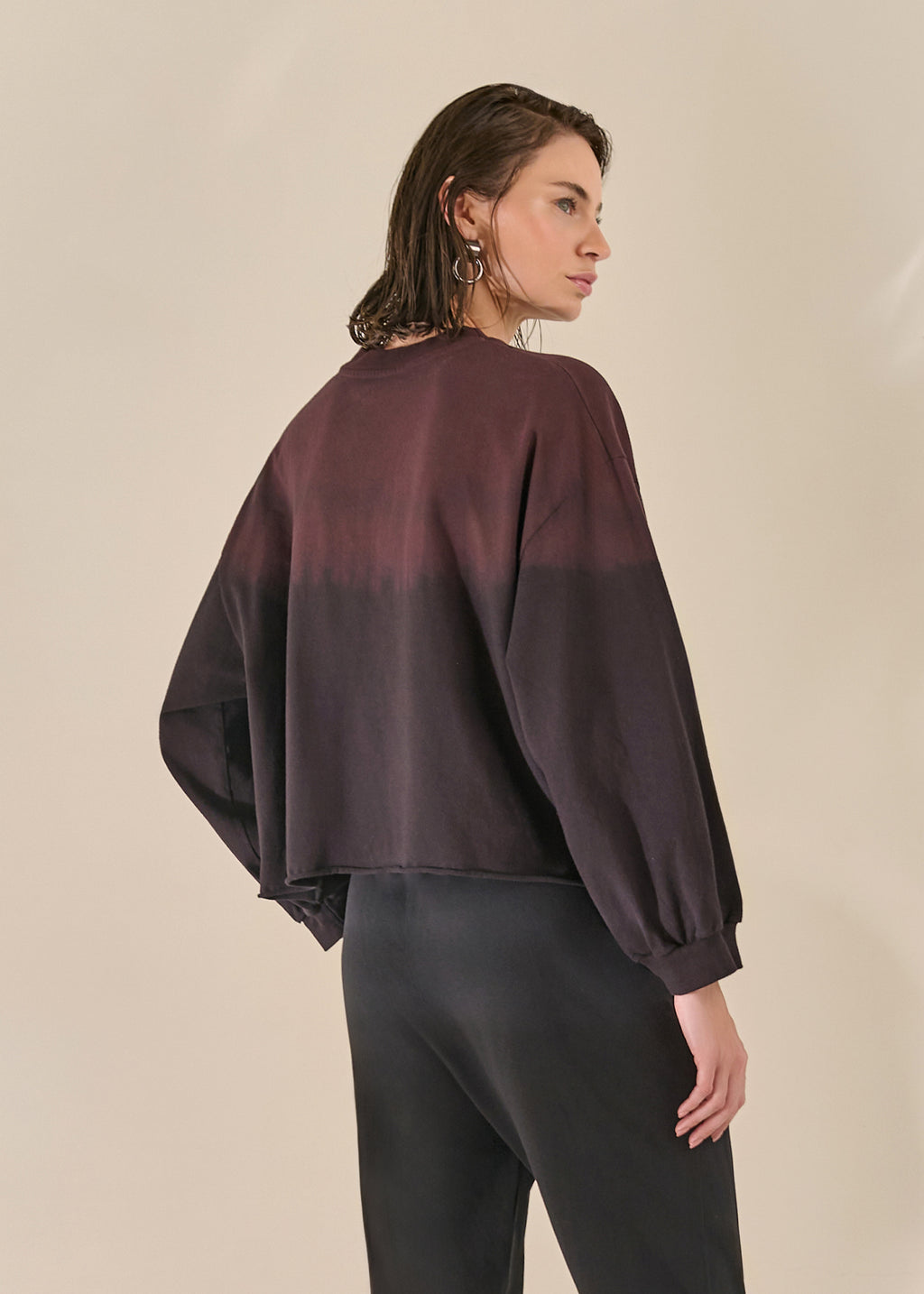 Blusa Cropped Malha Moletinho Marinho