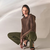 Blusa Cropped em Moletom Washed