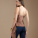 Blusa Transpassada Alças Finas