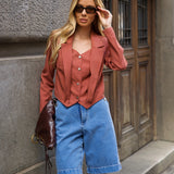 Bermuda Jeans Premium Bolso Abotoado