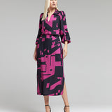 Blusa Geométrica Mangas Amplas