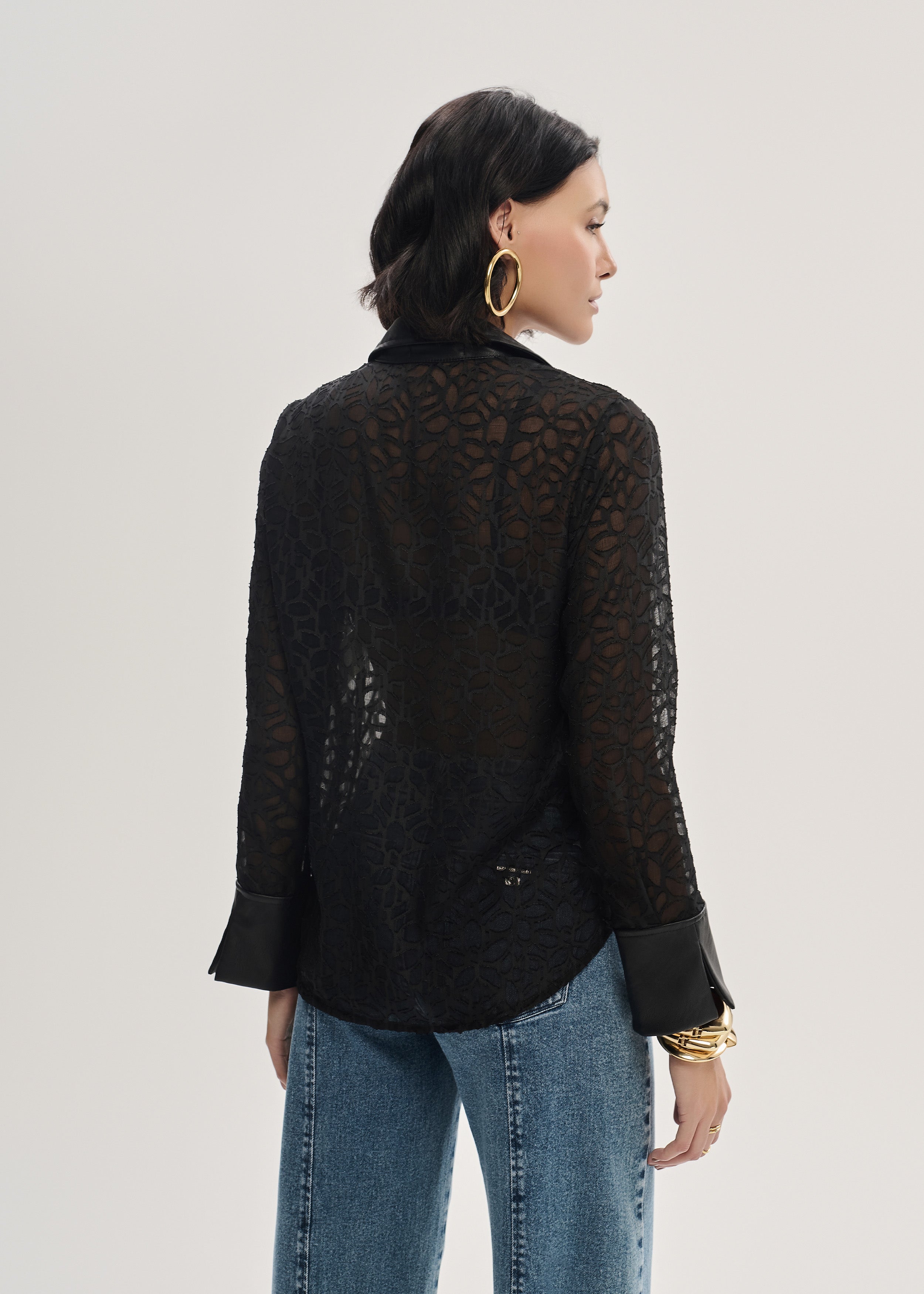 Camisa em Silk Vitral