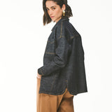 Camisa Jeans Feminina Oversized