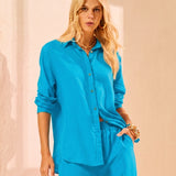 Camisa Oversized em Linho Light Pacifico