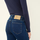 Blusa Essencial Canelada Manga Longa Marinho