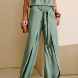 Calça Pantalona Pareô com Amarração