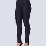 Calça Jeans Skinny Cargo