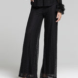 Calça Pantalona Renda Mix