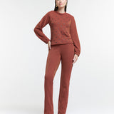 Calça Reta com Brilho Sutil