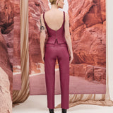 Calça Reta Urban Leather em PU