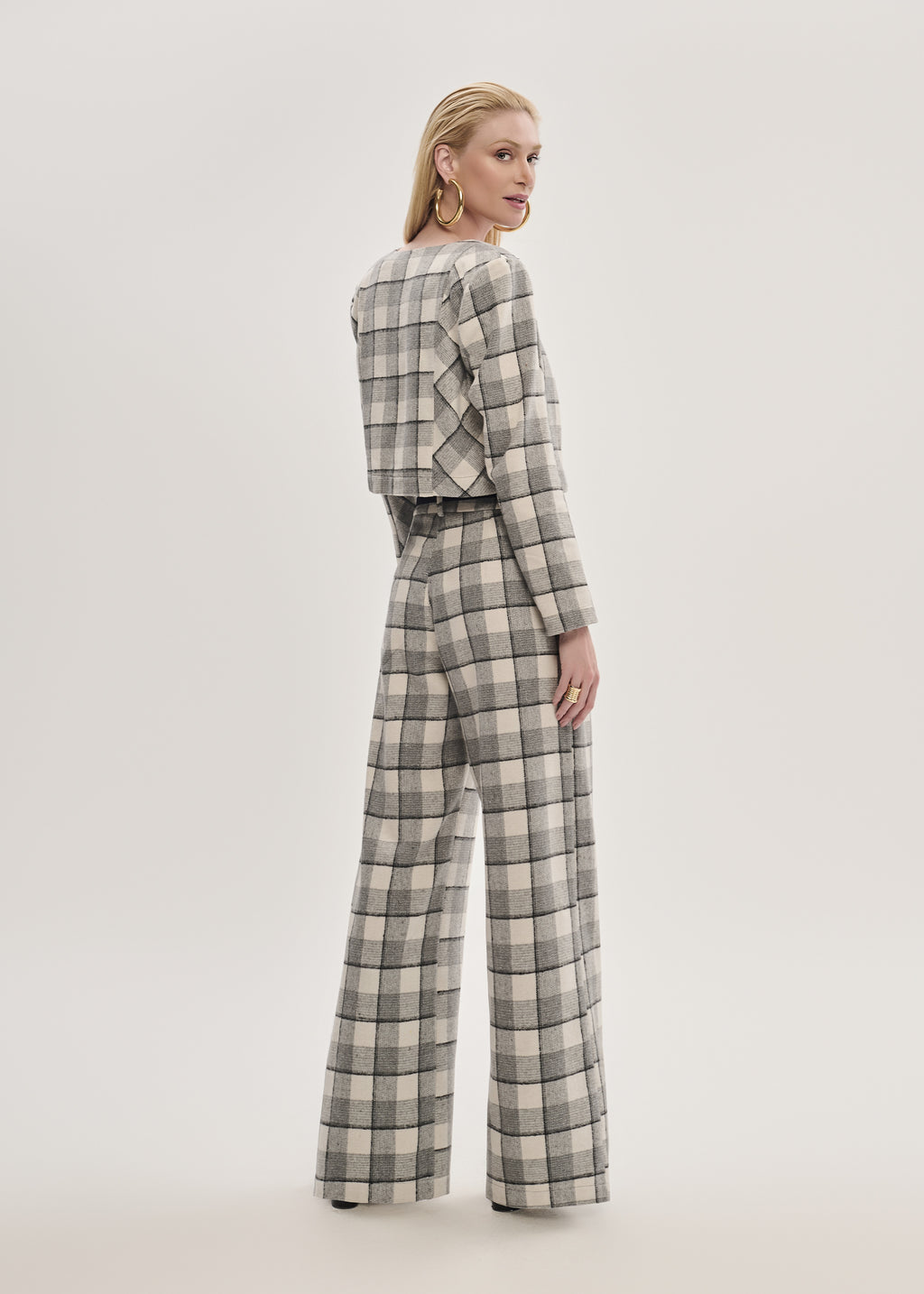 Calça Pantalona Xadrez