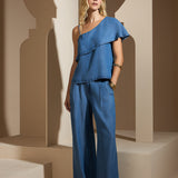 Calça Jeans Maxi Pantalona