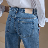 Calça Jeans Feminina Wide Leg Diamante