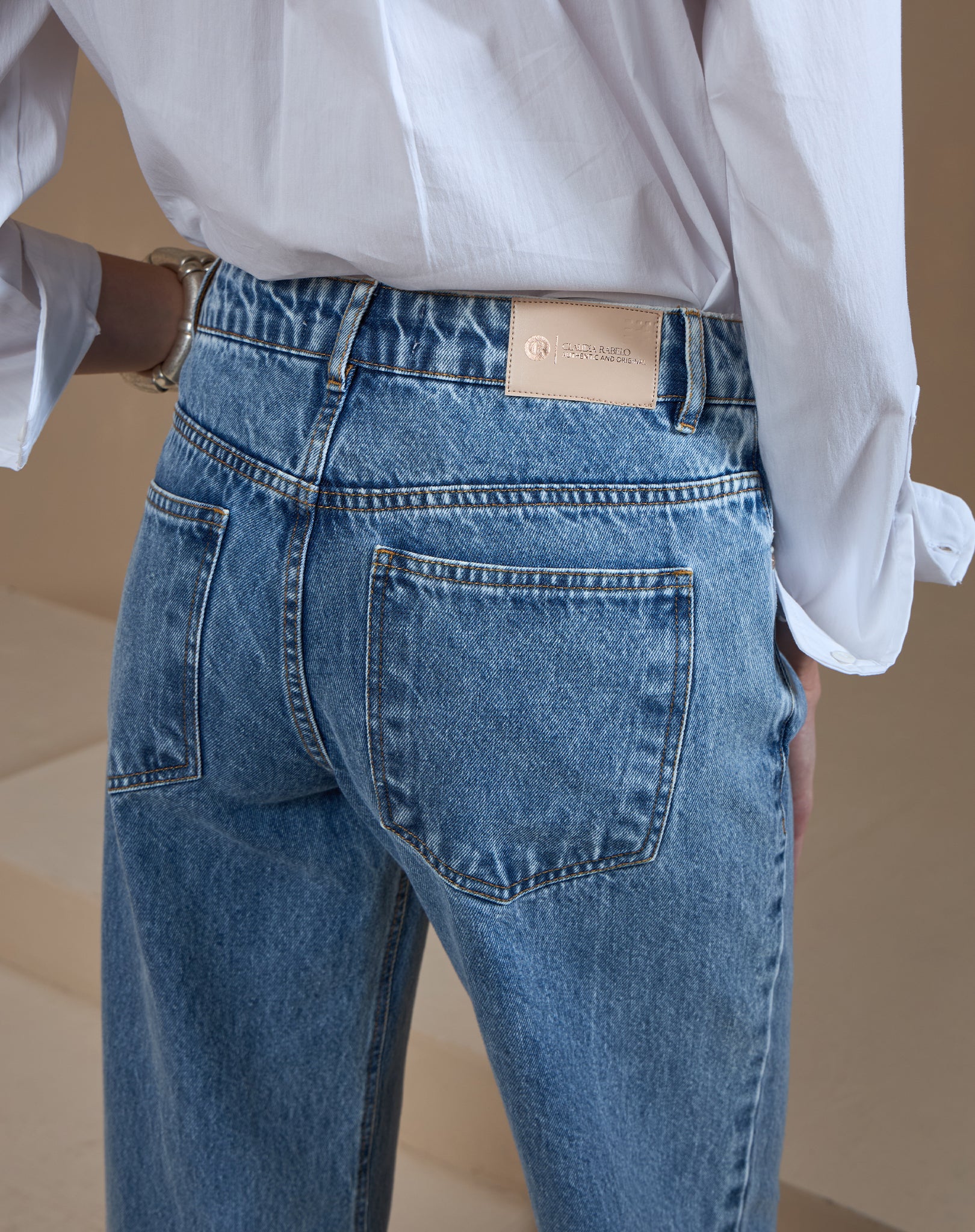Calça Jeans Feminina Wide Leg Diamante