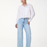 Calça Jeans Wide Leg Lavagem Light