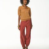 Calça Slouchy com Punho Elástico