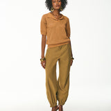 Calça Slouchy com Punho Elástico