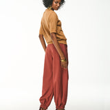Calça Slouchy com Punho Elástico