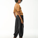 Calça Slouchy com Punho Elástico
