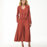 Calça Pantacourt Midi Estilo Saia