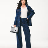 Calça Wide Leg Jeans CR+ Comfort