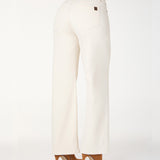 Calça Wide Leg Jeans CR+ Off-White