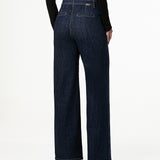 Calça Pantalona Jeans Pespontada