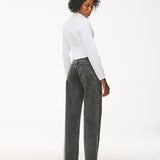 Calça Jeans Wide Leg Gray Acid Wash
