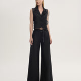 Calça Jeans Feminina Super Baggy Preta