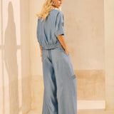 Calça Jeans Pantalona em Viscodenim Botonê