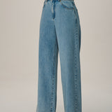 Calça Jeans Pantalona em Algodão médio