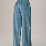 Calça Jeans Pantalona em Algodão médio