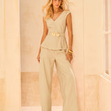 Calça Pantalona Maxi Fendi