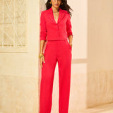Calça Wide Leg em Linho Stretch Passion