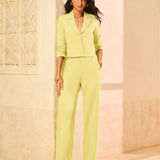 Calça Wide Leg em Linho Stretch Siciliano