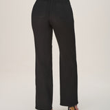 Calça Reta em Sarja Acetinada